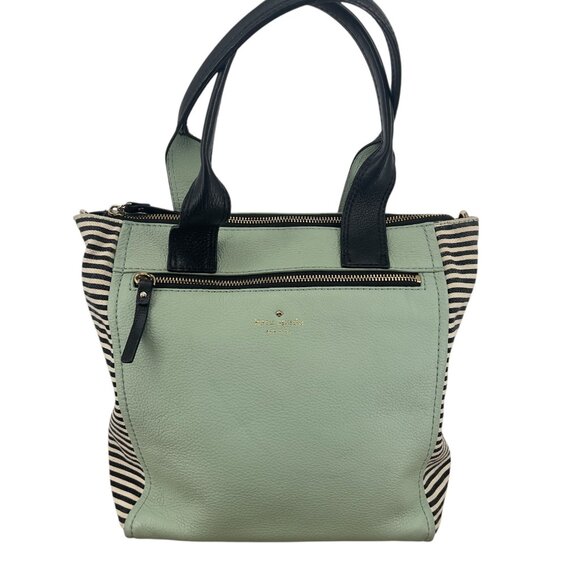 Kate Spade New York Leather Top Handbag + Crossbody Strap Green - Picture 9 of 9